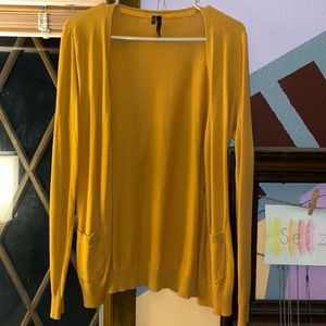 Mustard yellow cardigan